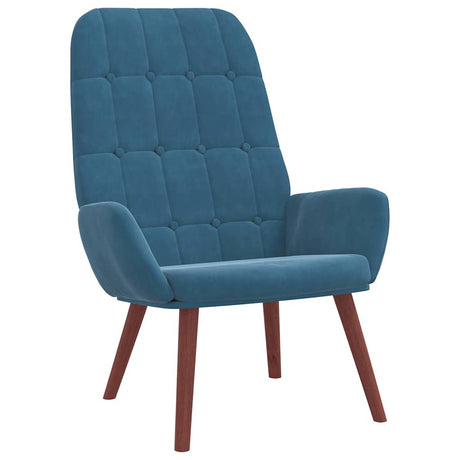 Vidaxl relaxstoel met voetenbank fluweel blauw