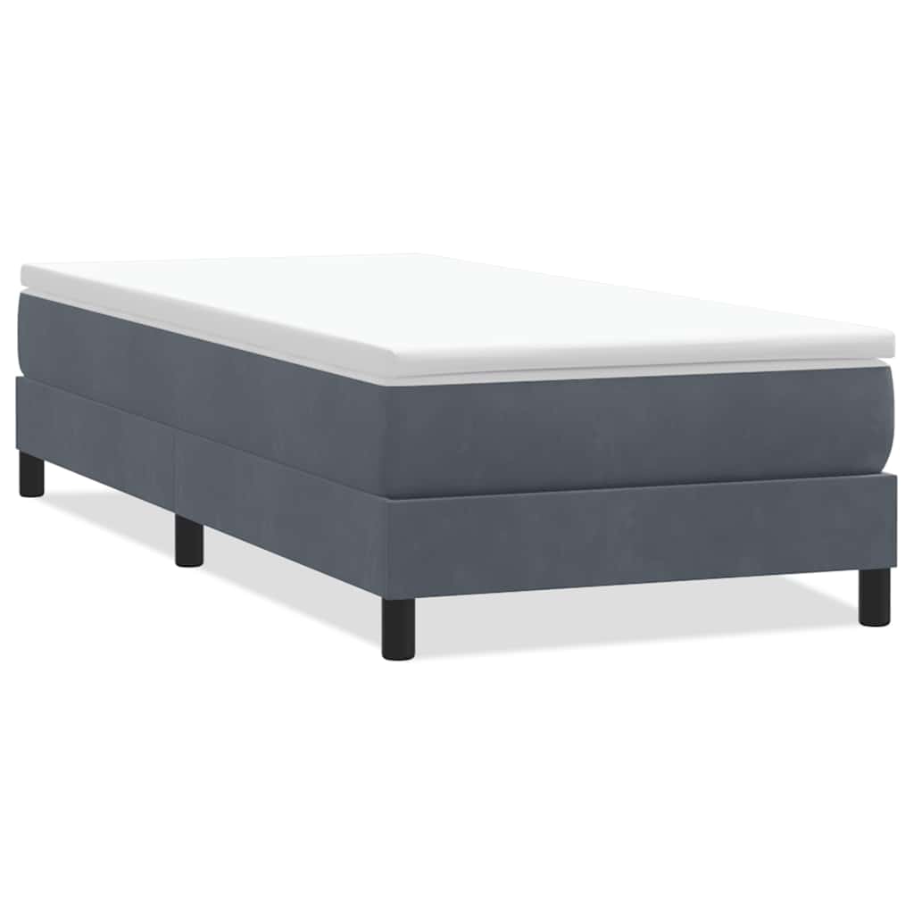 Vidaxl boxspring zonder matras fluweel donkergrijs 80x210 cm