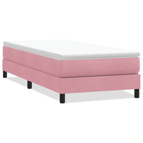 Vidaxl boxspring zonder matras fluweel roze 90x210 cm