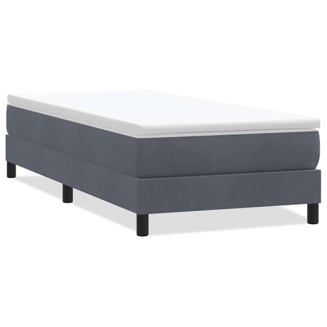 Vidaxl boxspring zonder matras fluweel donkergrijs 100x210 cm