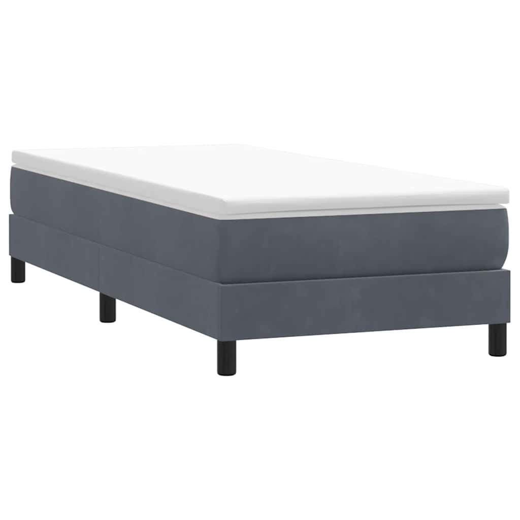 Vidaxl boxspring zonder matras fluweel donkergrijs 100x210 cm