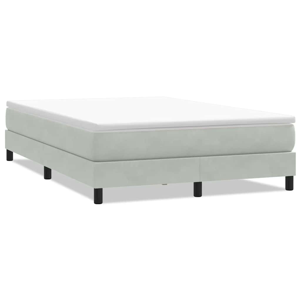 Vidaxl boxspring zonder matras fluweel lichtgrijs 140x210 cm