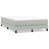 Vidaxl boxspring zonder matras fluweel lichtgrijs 140x210 cm