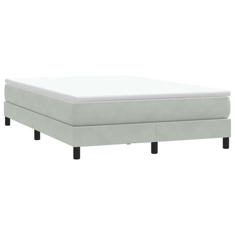 Vidaxl boxspring zonder matras fluweel lichtgrijs 140x210 cm