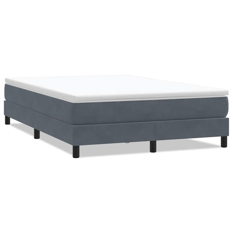 Vidaxl boxspring zonder matras fluweel donkergrijs 140x210 cm
