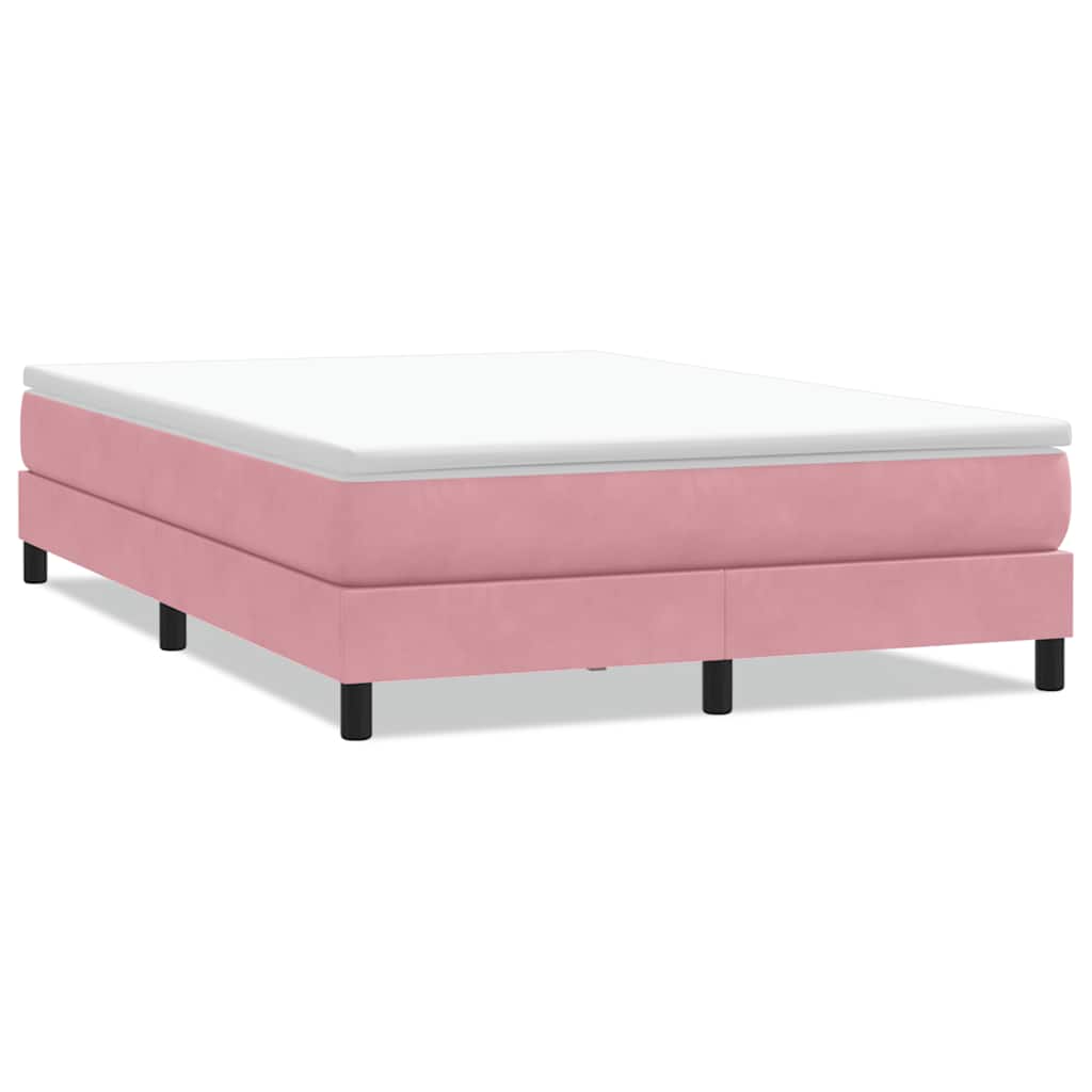 Vidaxl boxspring zonder matras fluweel roze 140x210 cm