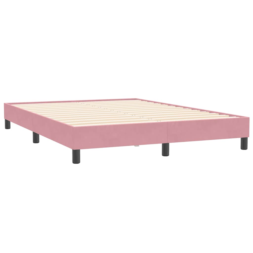 Vidaxl boxspring zonder matras fluweel roze 140x210 cm