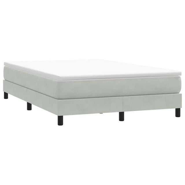 Vidaxl boxspring zonder matras fluweel lichtgrijs 160x210 cm