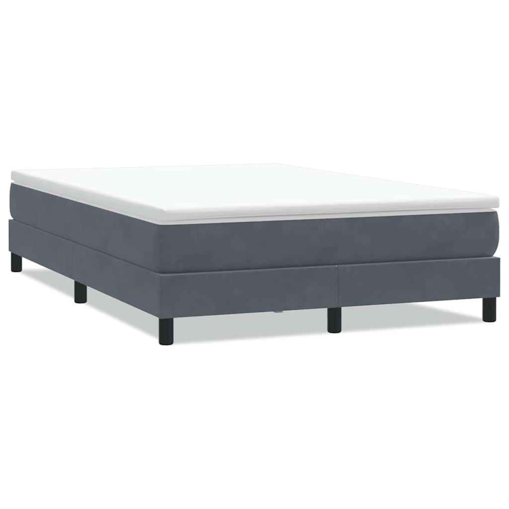 Vidaxl boxspring zonder matras fluweel donkergrijs 160x210 cm