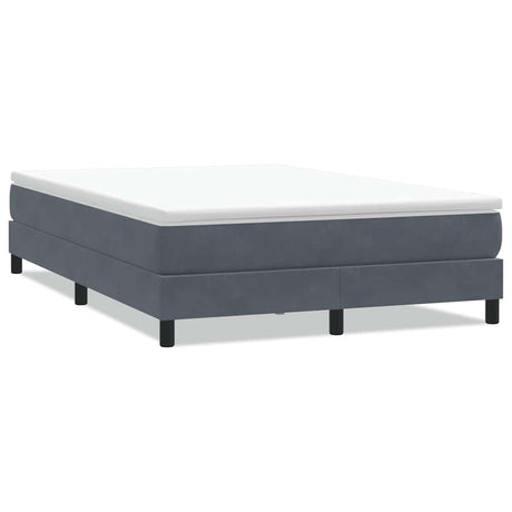 Vidaxl boxspring zonder matras fluweel donkergrijs 160x210 cm