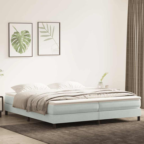 Vidaxl boxspring zonder matras fluweel lichtgrijs 200x210 cm
