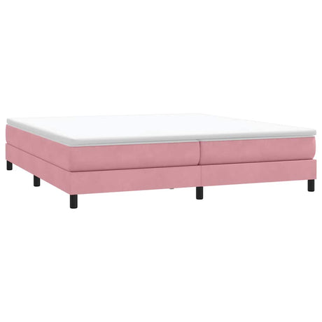 Vidaxl boxspring zonder matras fluweel roze 200x210 cm