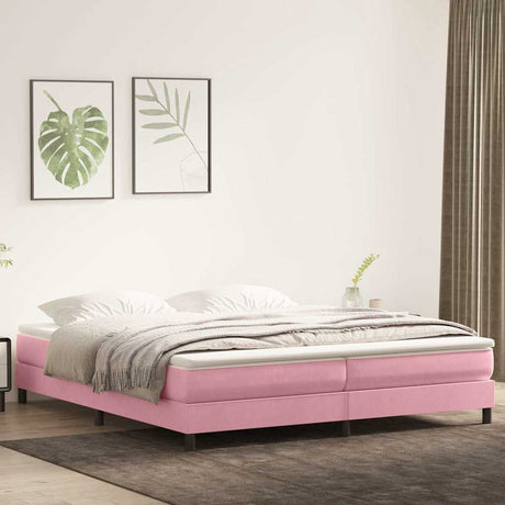 Vidaxl boxspring zonder matras fluweel roze 200x210 cm