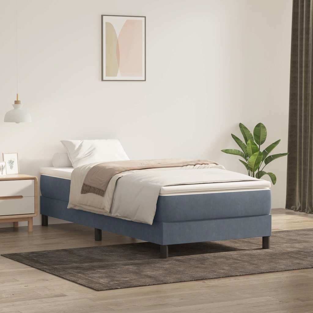 Vidaxl boxspring zonder matras fluweel donkergrijs 80x220 cm