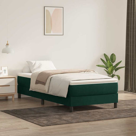 Vidaxl boxspring zonder matras fluweel donkergroen 80x220 cm