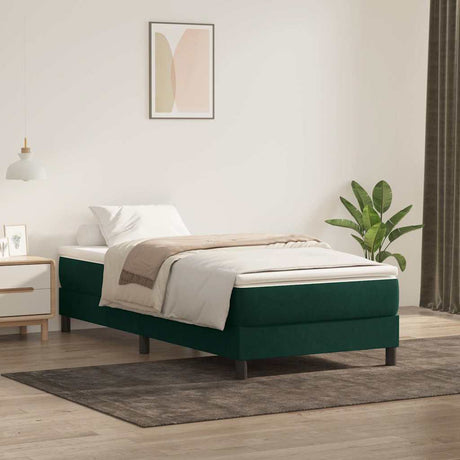 Vidaxl boxspring zonder matras fluweel donkergroen 90x220 cm