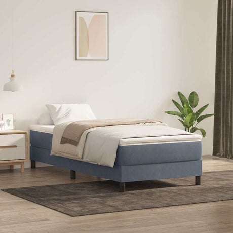 Vidaxl boxspring zonder matras fluweel donkergrijs 100x220 cm
