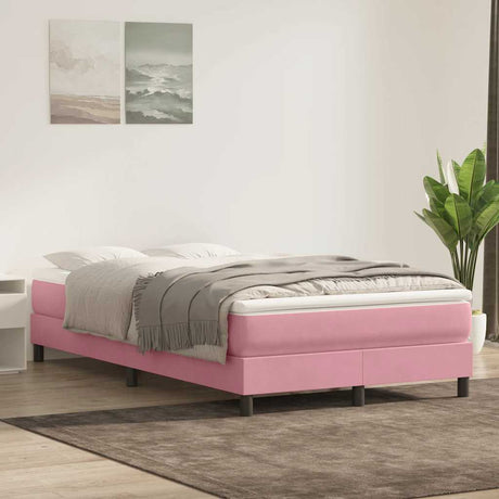 Vidaxl boxspring zonder matras fluweel roze 120x220 cm