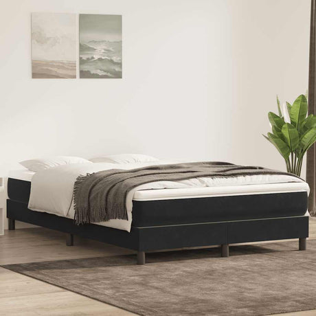 Vidaxl boxspring zonder matras fluweel zwart 140x220 cm