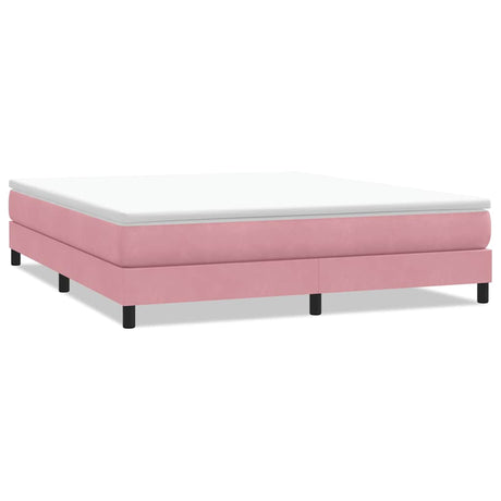 Vidaxl boxspringbed zonder matras 180x220 cm fluweel roze