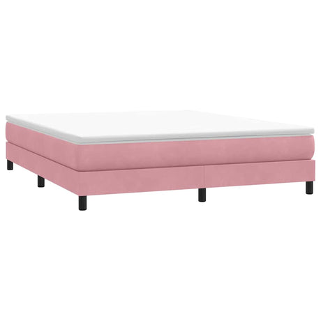 Vidaxl boxspringbed zonder matras 180x220 cm fluweel roze