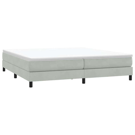 Vidaxl boxspring zonder matras fluweel lichtgrijs 200x220 cm