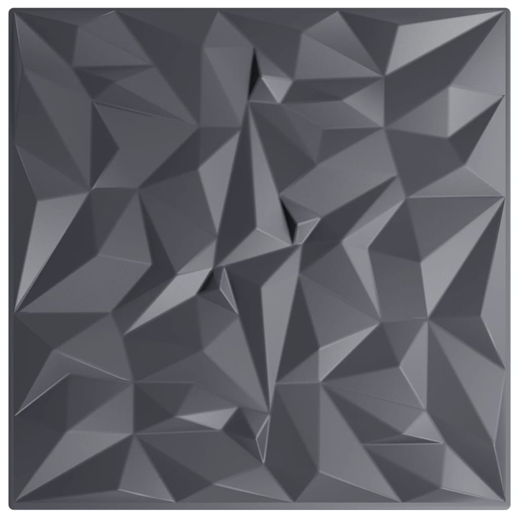 Vidaxx 24 Stück Wandpaneele Amethyst 6 m² 50x50 cm XPS grau