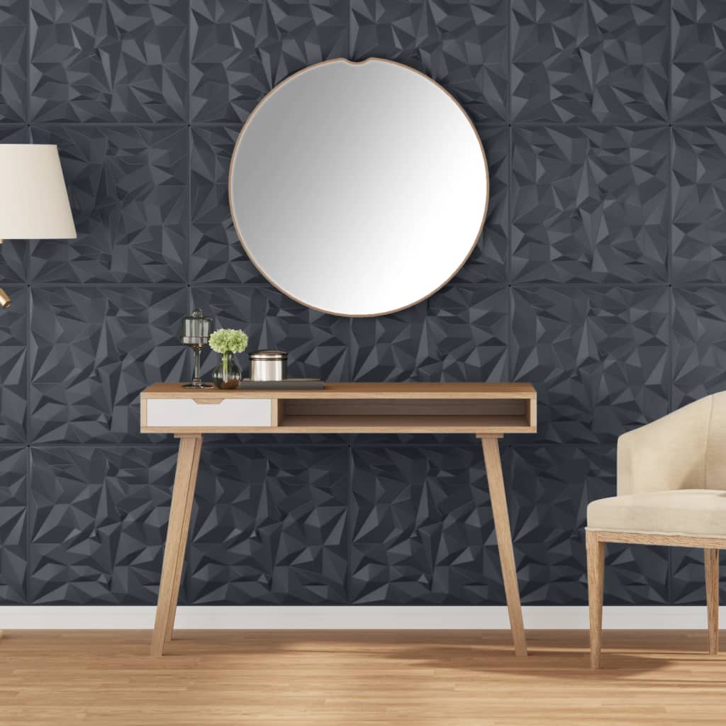 Vidaxx 24 Stück Wandpaneele Amethyst 6 m² 50x50 cm XPS grau