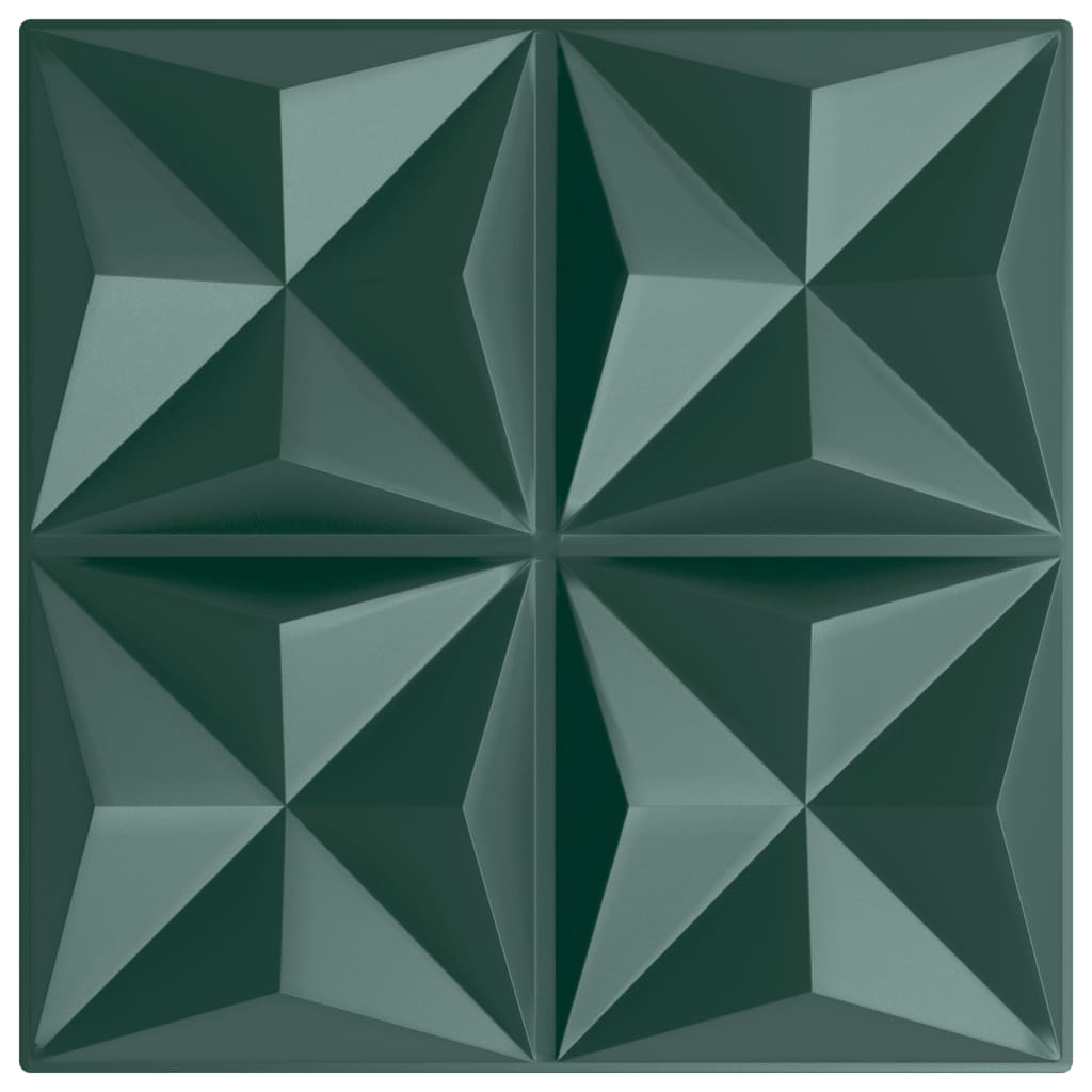 Vidaxx 12 Stück Wandpaneele Origami 3 m² 50x50 cm XPS grün