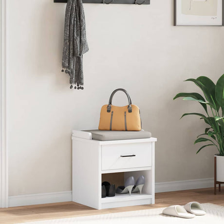Vidaxl gangbankje sandnes wit 45x40x50 cm massief grenenhout