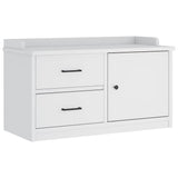 Vidaxl gangbankje sandnes wit 87x40x50 cm massief grenenhout