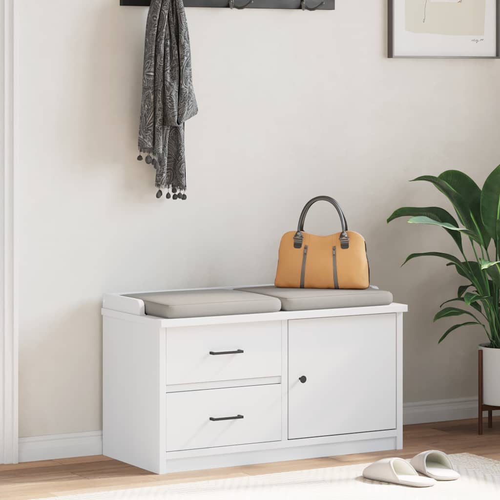 Vidaxl gangbankje sandnes wit 87x40x50 cm massief grenenhout