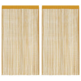 Vidaxl koordgordijnen 2 st 100x250 cm goudkleurig