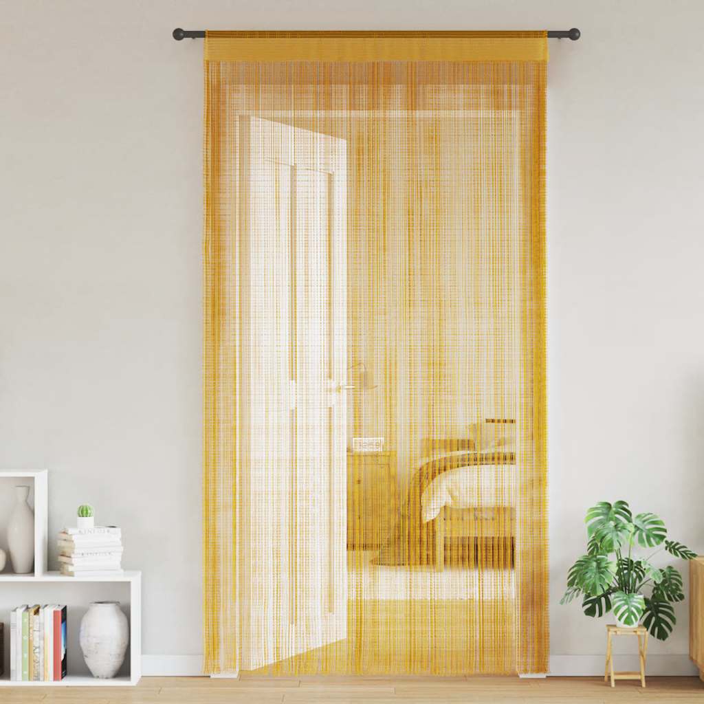 Vidaxl koordgordijnen 2 st 140x250 cm goudkleurig