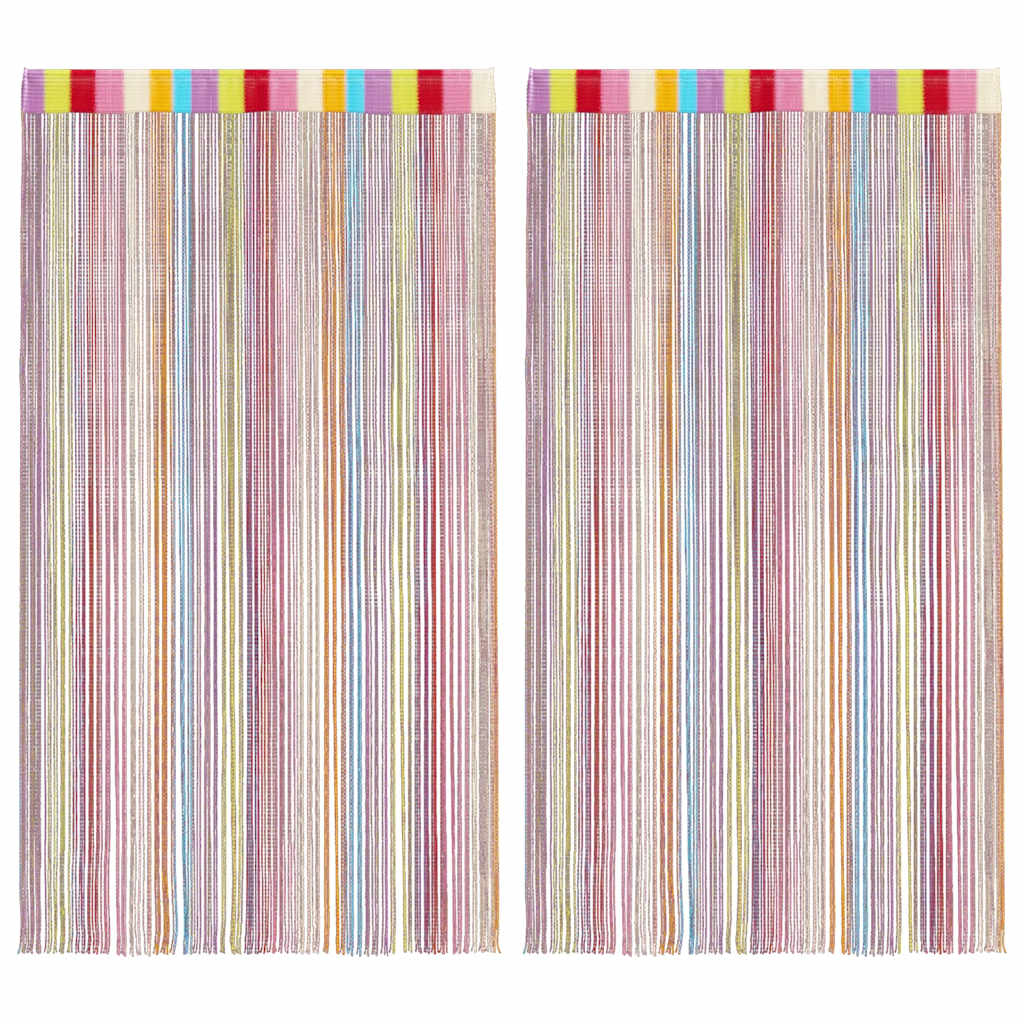 Vidaxl koordgordijnen 2 st veelkleurig 140x250 cm