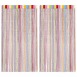 Vidaxl koordgordijnen 2 st veelkleurig 140x250 cm