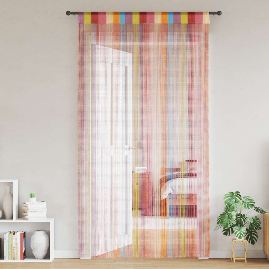 Vidaxl koordgordijnen 2 st veelkleurig 140x250 cm