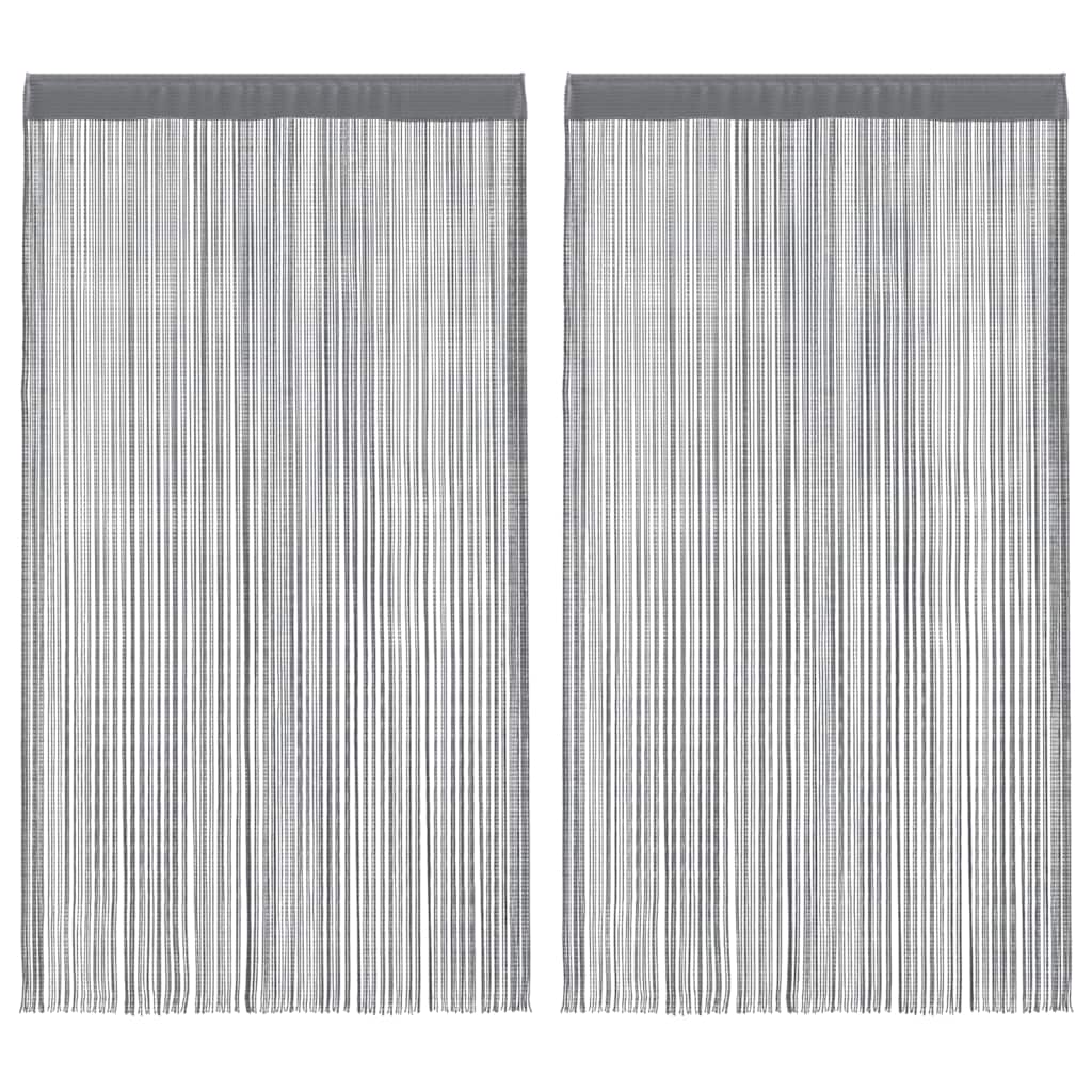 Vidaxl draadgordijnen 2 stuks antraciet 140x250 cm