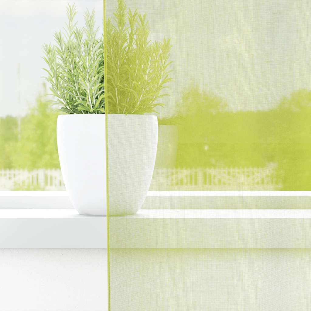Vidaxl gordijnen voile met doorvoertules 2 st 140x225 cm appelgroen