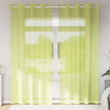 Vidaxl gordijnen voile met doorvoertules 2 st 140x225 cm appelgroen