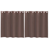 Vidaxl gordijnen voile met doorvoertules 2 st 140x140 cm bruin