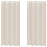 Vidaxl gordijnen voile met doorvoertules 2 st 140x225 cm crèmekleurig