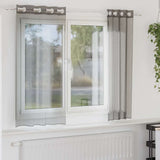 Vidaxl gordijnen voile met doorvoertules 2 st 140x175 cm donkergrijs