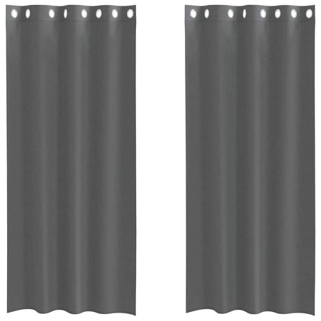 Vidaxl gordijnen voile met doorvoertules 2 st 140x245 cm donkergrijs