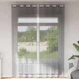 Vidaxl gordijnen voile met doorvoertules 2 st 140x300 cm donkergrijs