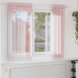 Vidaxl gordijnen voile met doorvoertules 2 st 140x175 cm lichtroze
