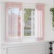 Vidaxl gordijnen voile met doorvoertules 2 st 140x175 cm lichtroze