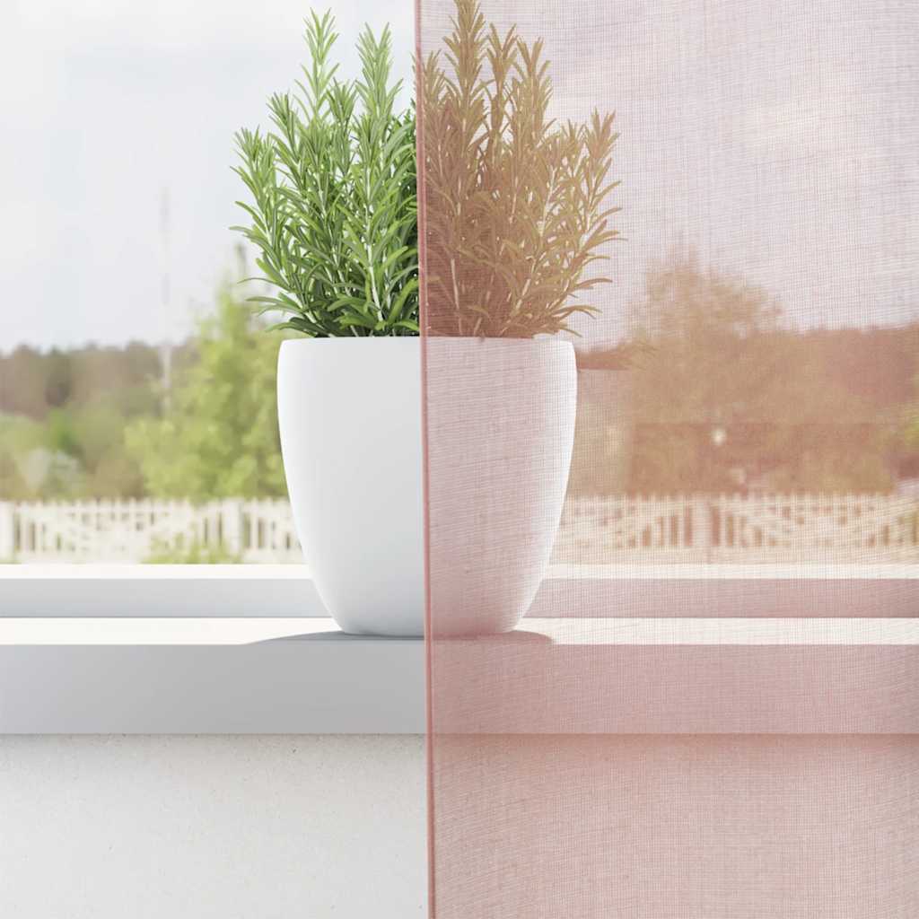 Vidaxl gordijnen met doorvoertules 2 st 140x225 cm roze