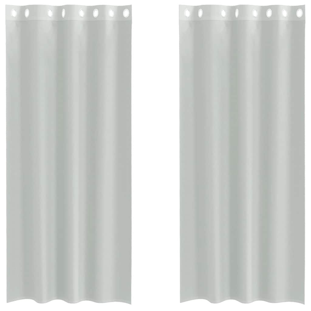 Vidaxl gordijnen voile met doorvoertules 2 st 140x245 cm lichtgrijs