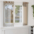 Vidaxl gordijnen voile met doorvoertules 2 st lichtbruin
